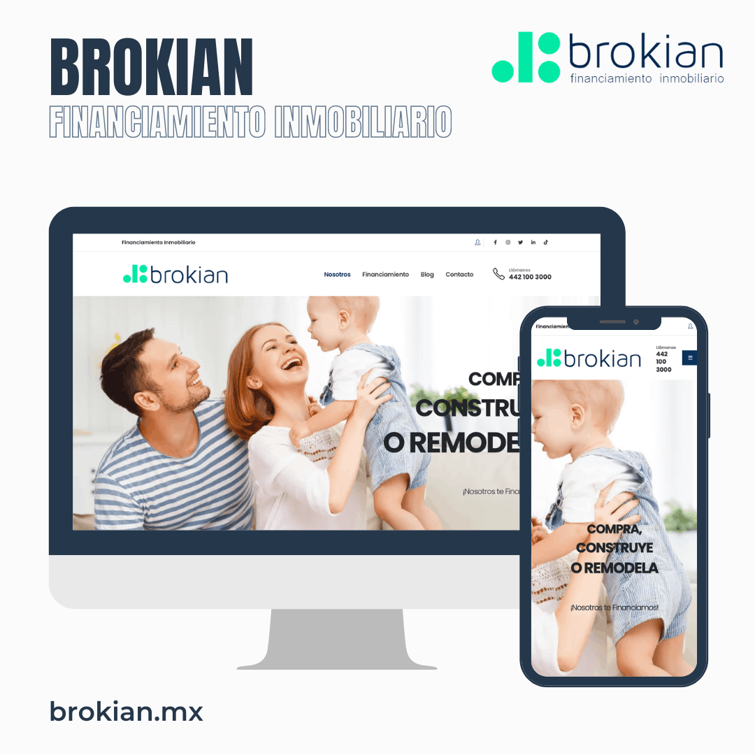 Proyecto Diseño de página web terminada entregada Cliente Brokian