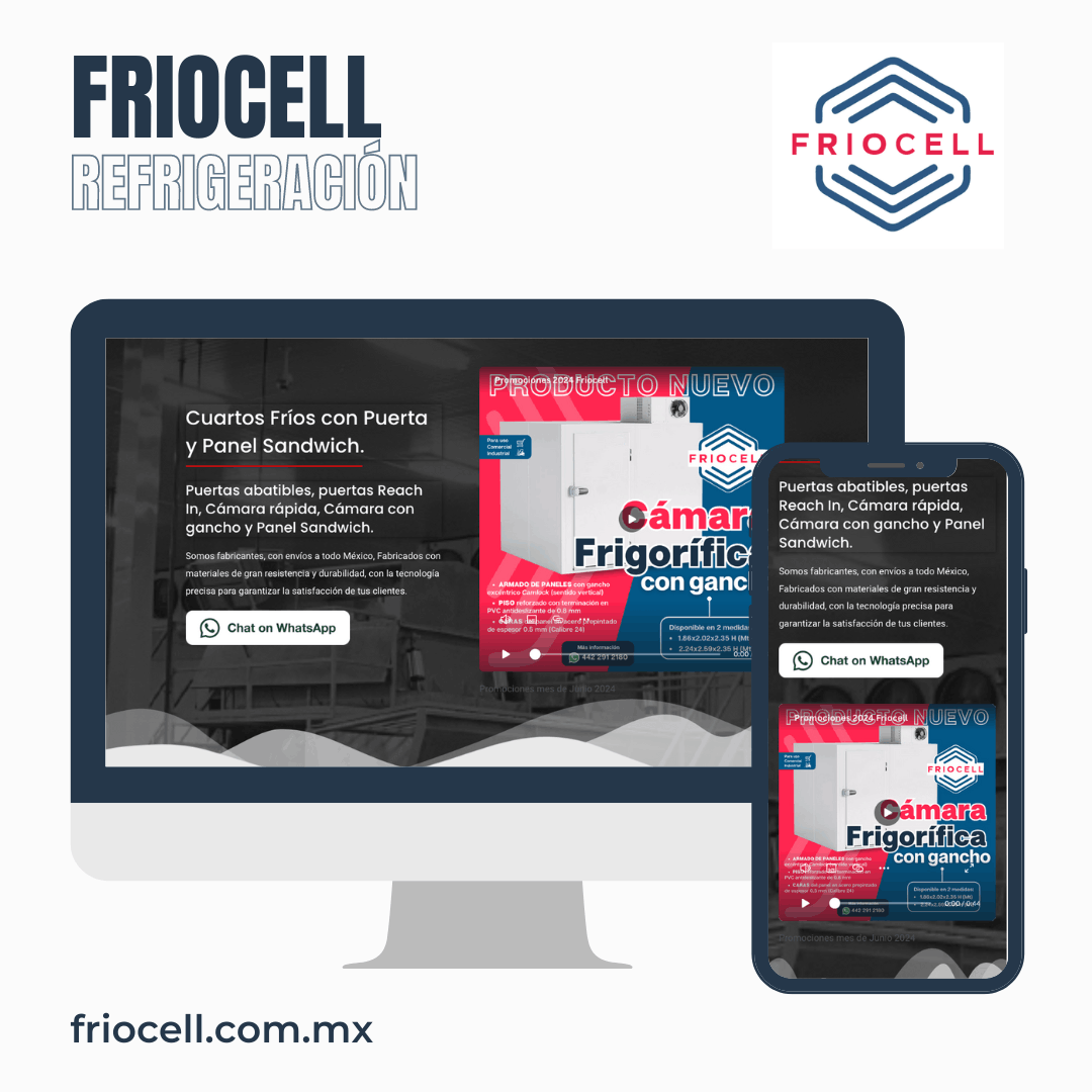Proyecto Diseño de página web terminada entregada Cliente Friocell